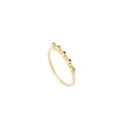 Louise Hendricks Bague Giulia Bleu & Vert Bagues